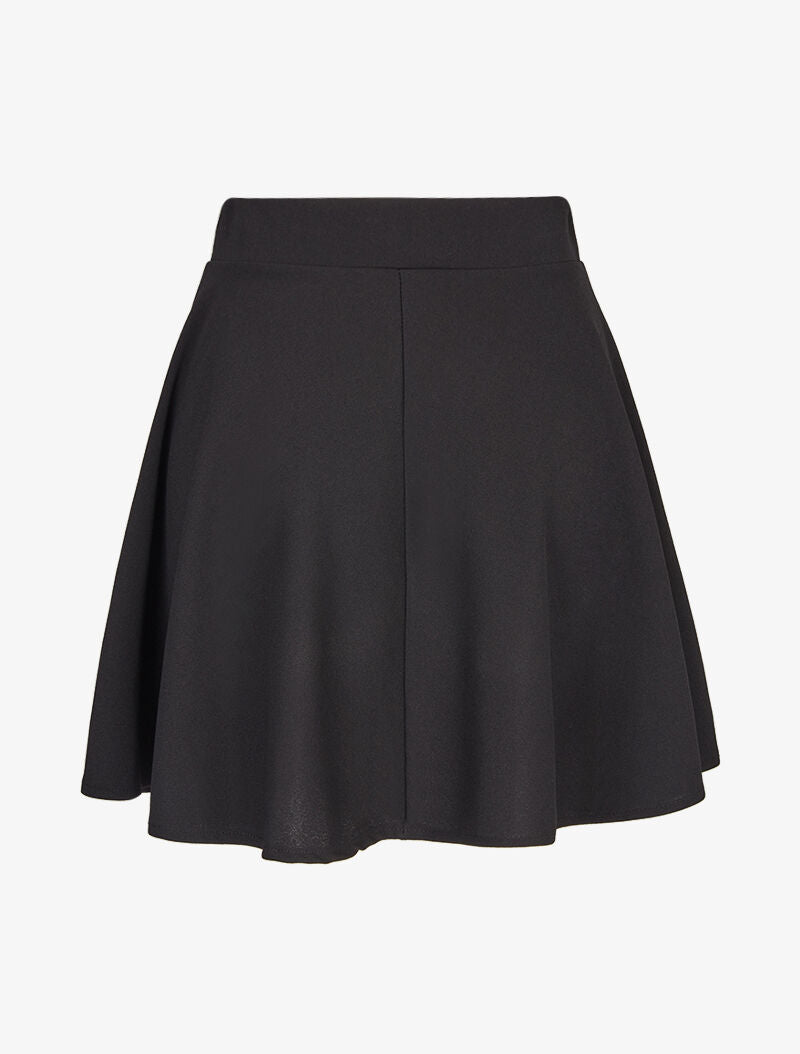 Jupe unie coupe patineuse - Noir - 2