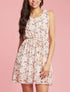 Robe en voile à imprimé floral - Beige - 1