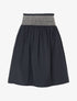 Jupe irisée à taille brodée - Noir - 3