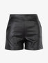 Mini short en simili coupe droite - Noir - 1