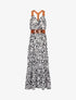 Robe à bretelles style sangles en simili - Noir - 1