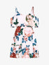 Robe à basques imprimé fleurs sauvages - Blanc - 3