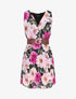 Robe fleurie à bas gaufré - Noir - 1