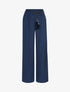 Pantalon ajouré effet crêpe - Marine - 3