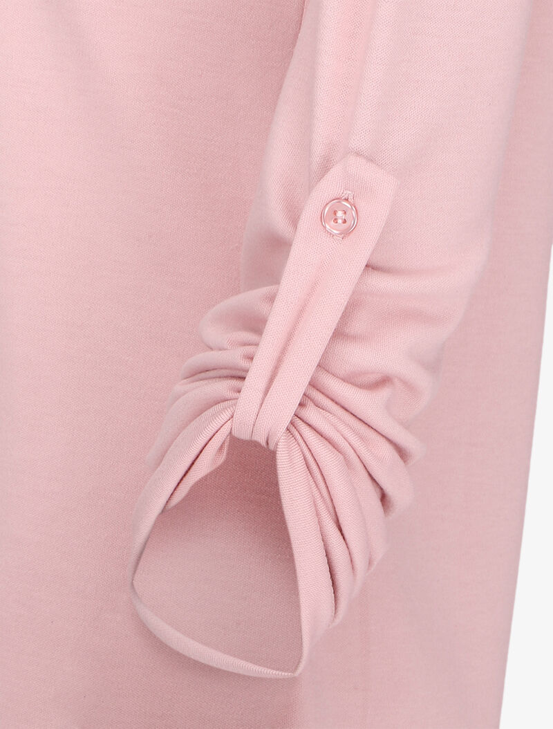 Top à dos long et fentes - Rose pâle - 3