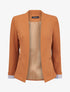 Blazer à revers imprimé rayé - Camel - 1