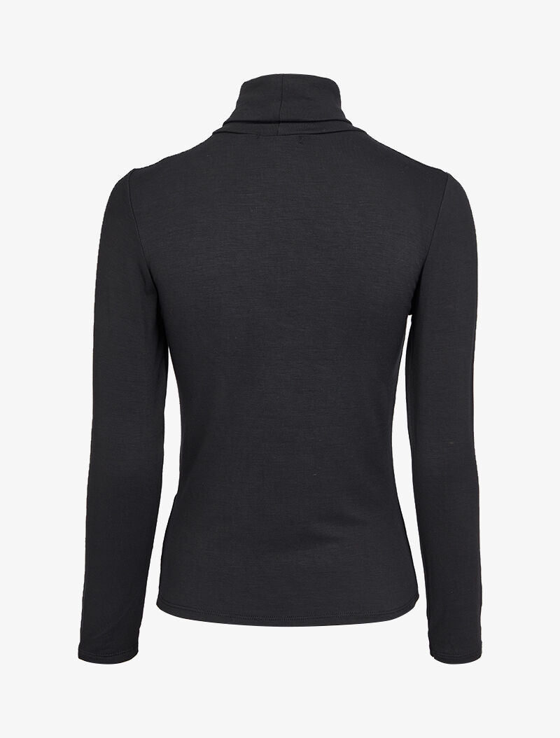 Top basique à col roulé stretch - Noir - 2