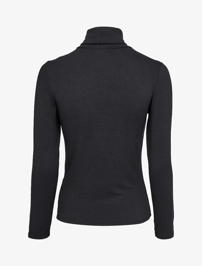 Top basique à col roulé stretch - Noir - 2