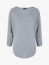Pull loose irisé à bords arrondis - Gris clair - 4