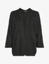 Gilet oversize à manches dolmans et détail en V au dos - Noir - 1