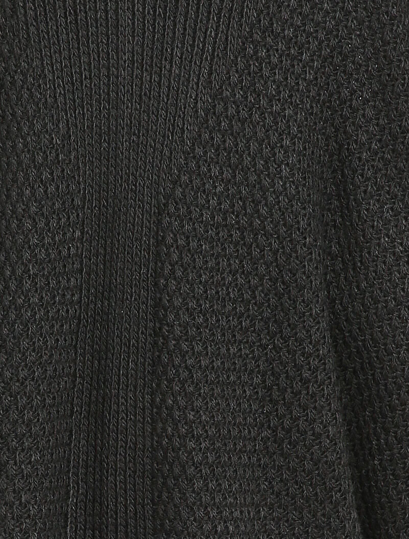 Gilet oversize à manches dolmans et détail en V au dos - Noir - 3
