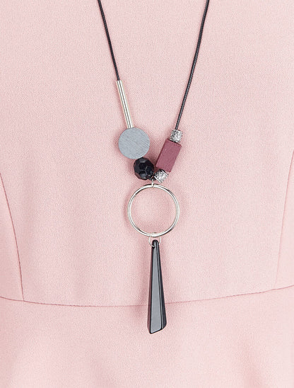Top bi matière volanté - Rose - 3