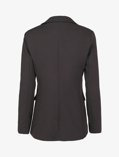 Blazer oversize croisé style officier - Noir - 2