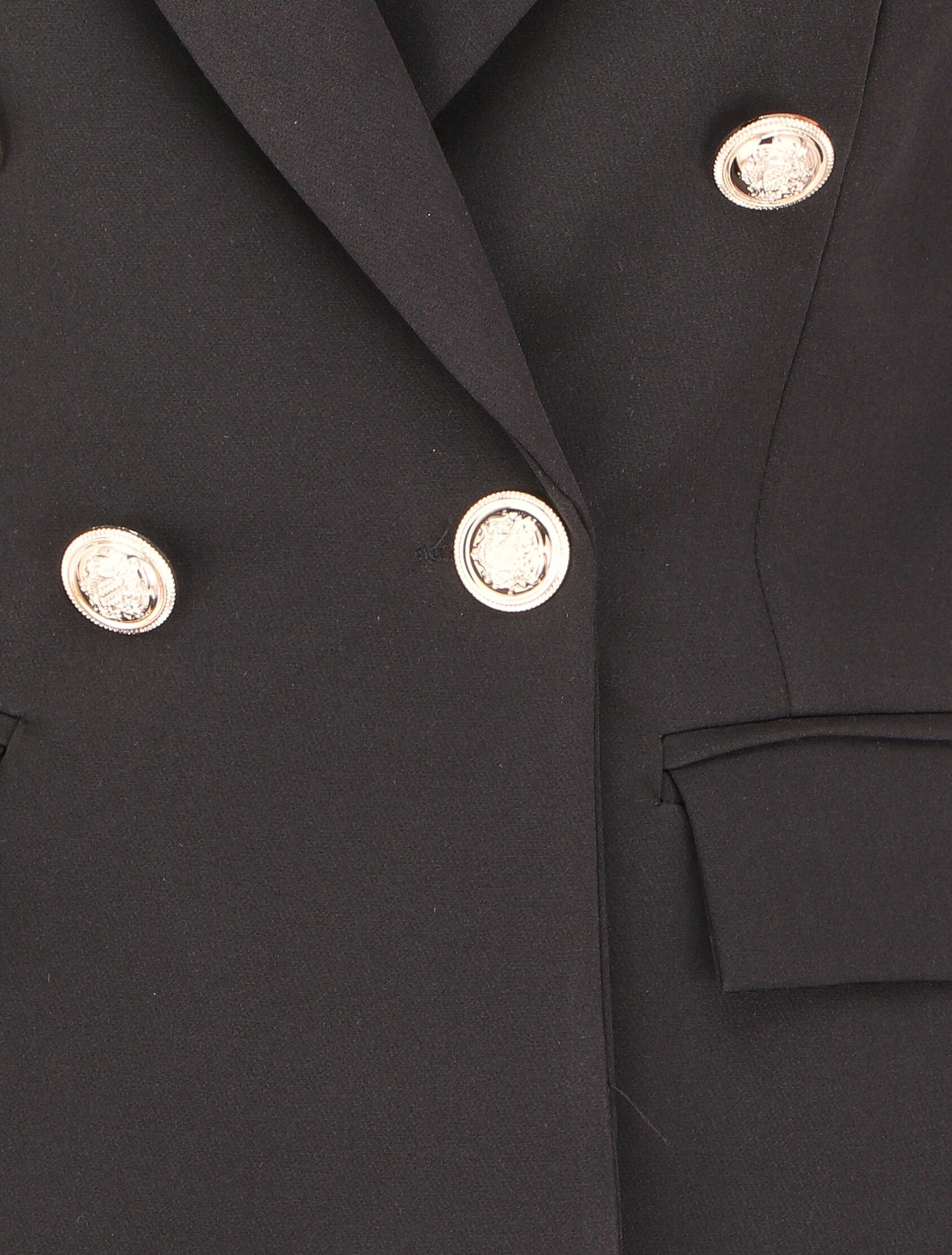 Blazer oversize croisé style officier - Noir - 3