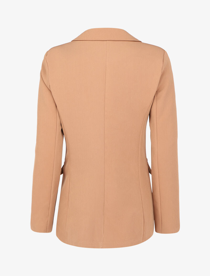 Blazer oversize croisé style officier - Camel - 2