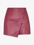 Short en simili effet jupe en trompe l&
