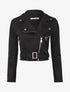 Perfecto en suédine à ceinture à boucle carrée - Noir - 1