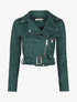 Perfecto en suédine à ceinture à boucle carrée - Vert sapin - 4