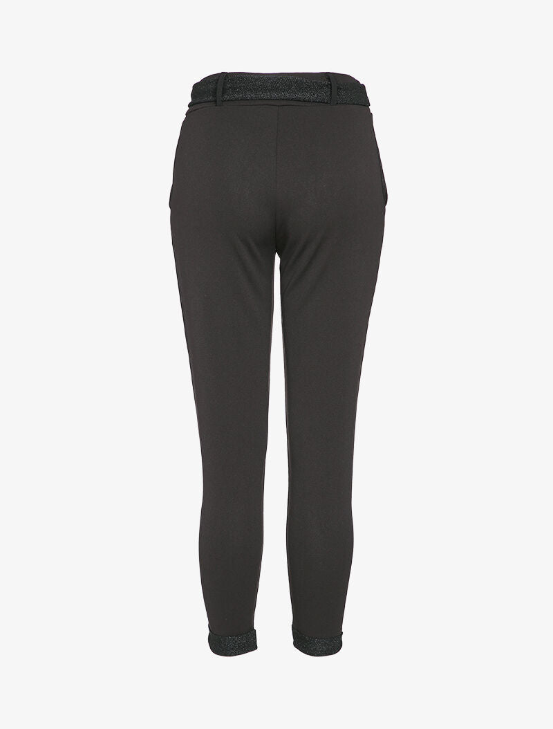 Pantalon 7/8 taille haute coupe carotte - Noir - 2