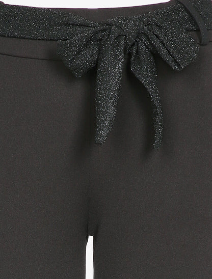 Pantalon 7/8 taille haute coupe carotte - Noir - 3