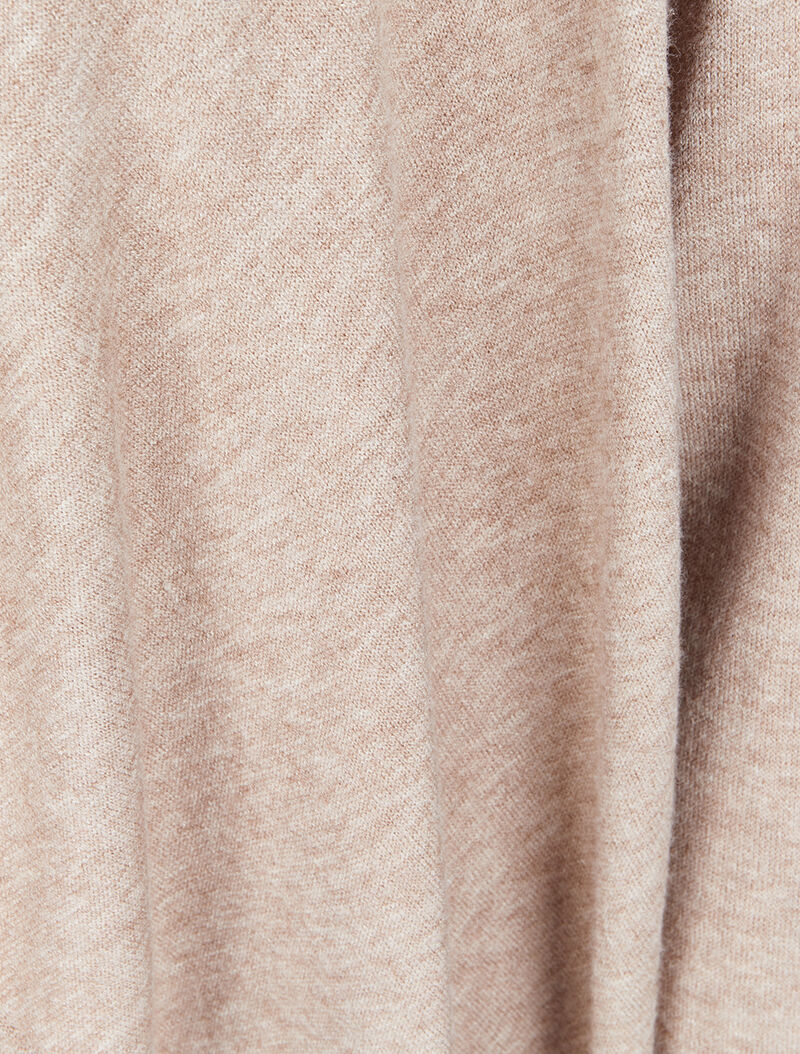 Gilet ouvert à col châle - Beige - 4