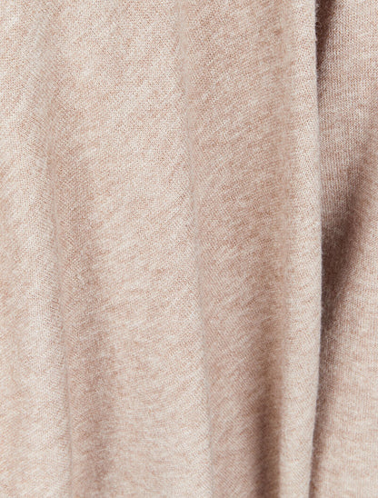 Gilet ouvert à col châle - Beige - 4