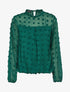 Top uni orné de plumetis - Vert foncé - 1
