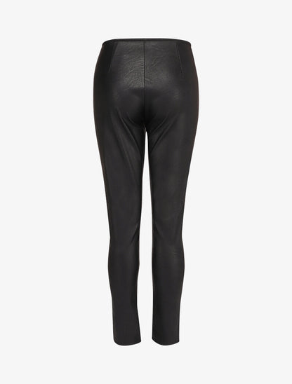 Pantalon en simili à grand anneau - Noir - 2