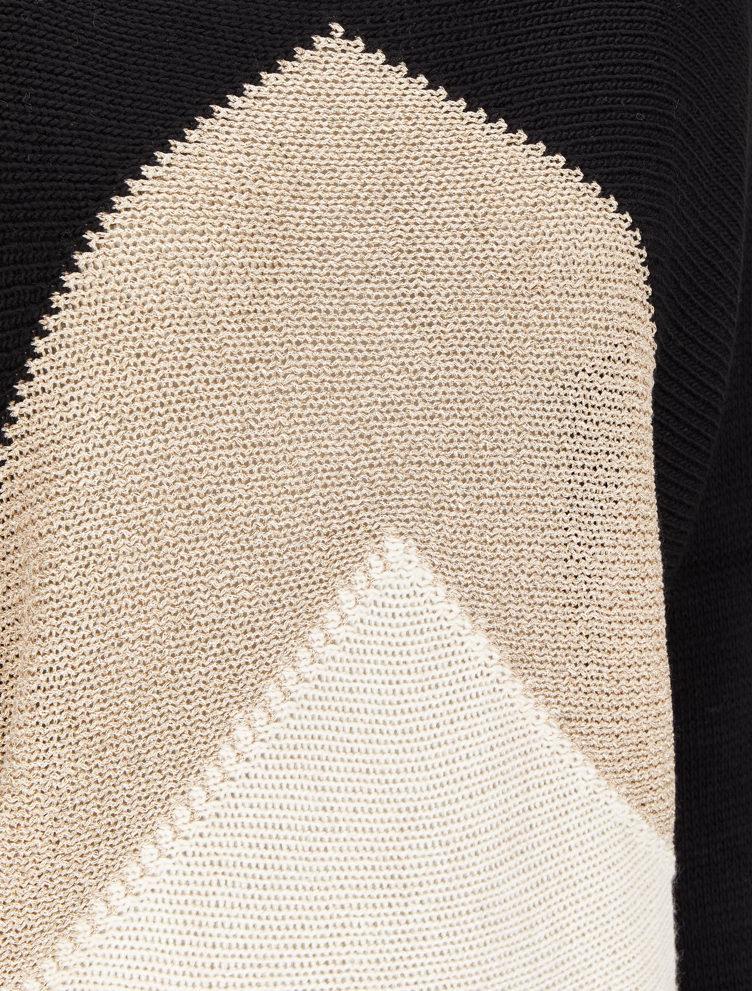 Pull à manches raglan et motif géométrique irisé - Noir - 3