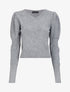 Pull court à manches gigot - Gris chiné - 1