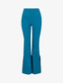 Pantalon flare extra long à bords fendus - Bleu canard - 1