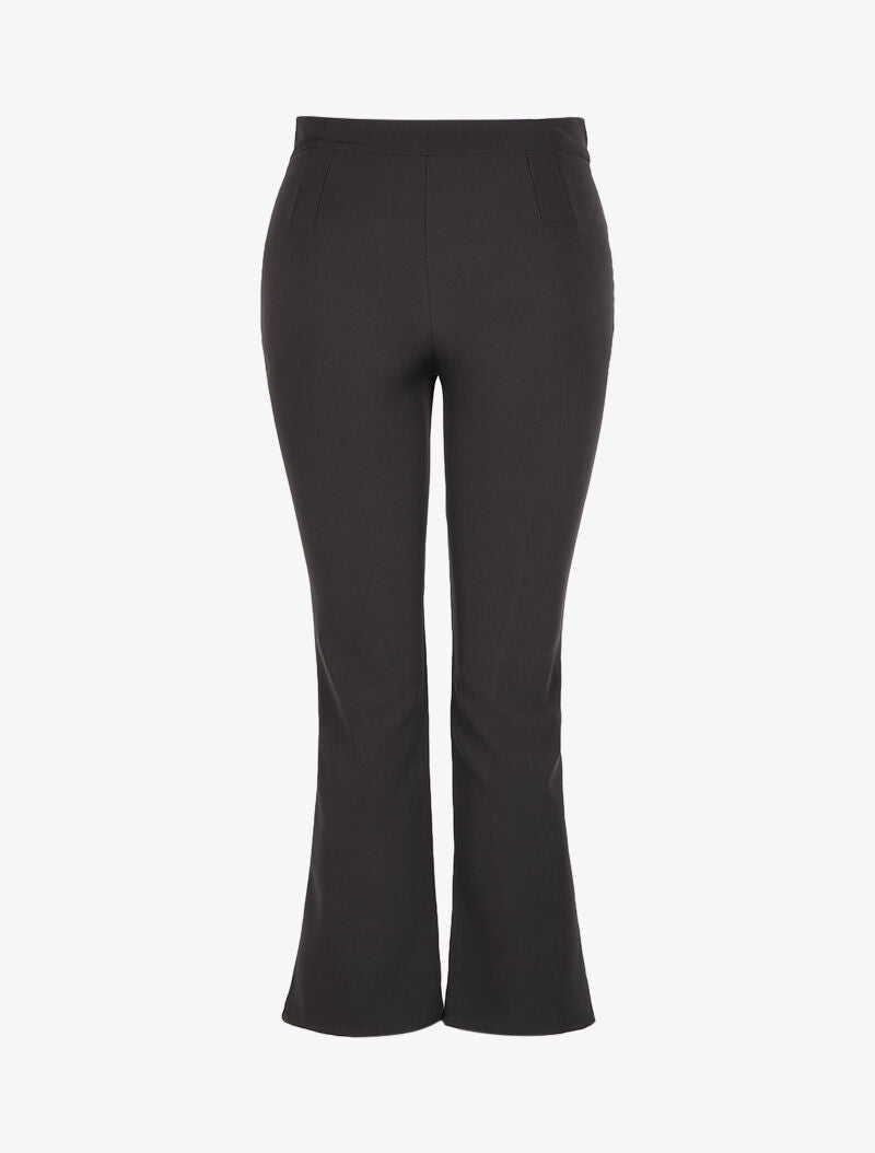 Pantalon taille standard coupe flare - Noir - 2