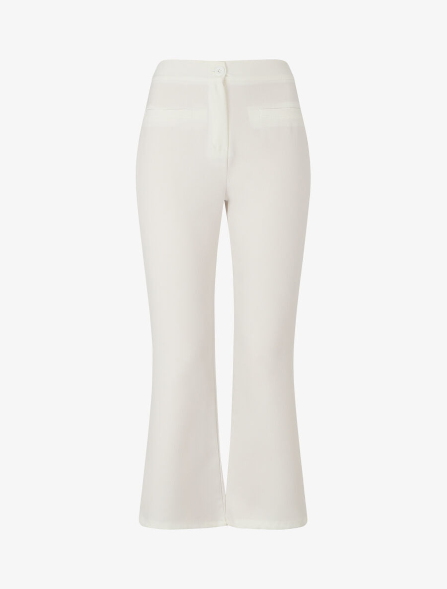 Pantalon droit uni - Blanc - 1