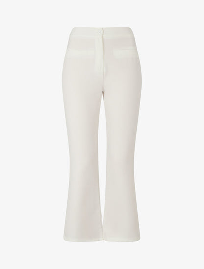 Pantalon droit uni - Blanc - 1