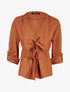 Veste cintrée à pans asymétriques - Rouille - 1