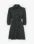 Robe chemise coupe patineuse - Noir - 4