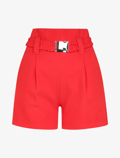 Short casual à taille haute - Rouge - 3