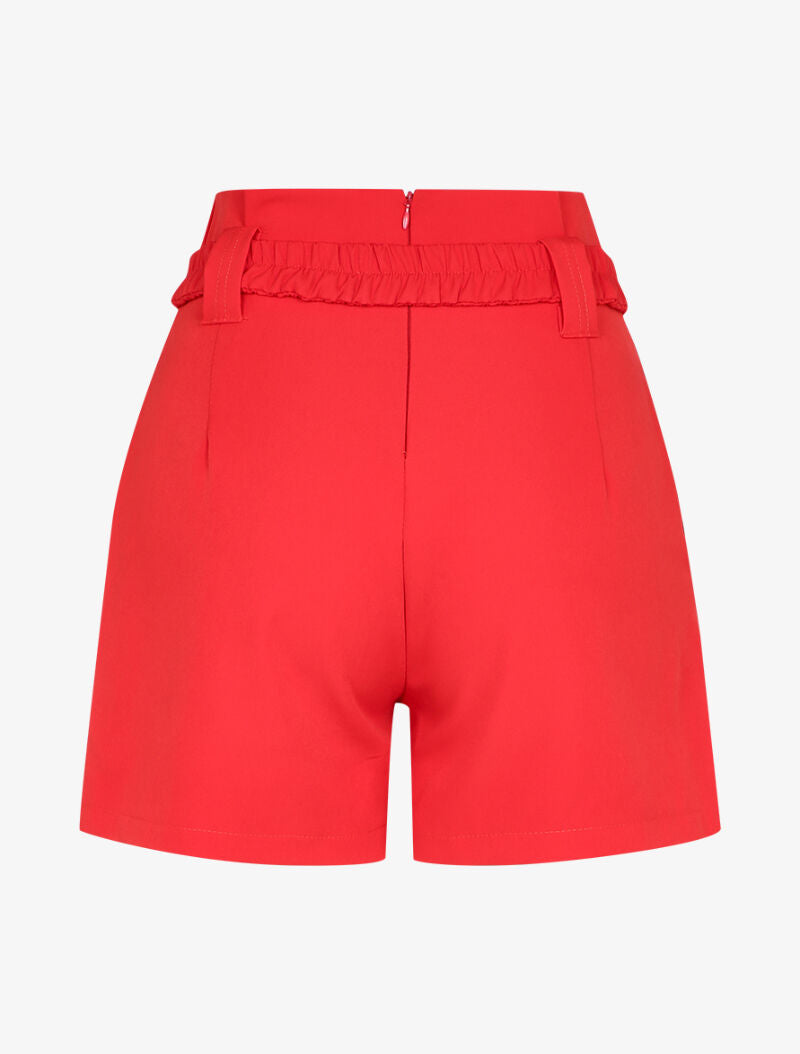 Short casual à taille haute - Rouge - 2
