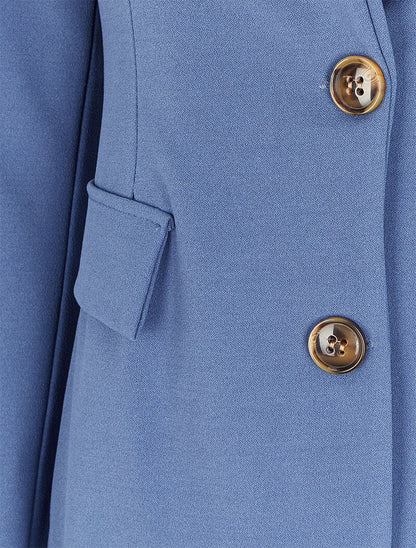 Blazer droit oversize - Bleu charrette - 3