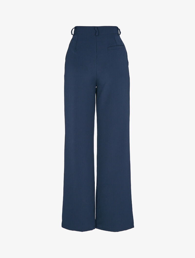 Pantalon large à pince - Marine - 2