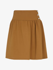 Jupe taille haute patineuse - Camel - 1