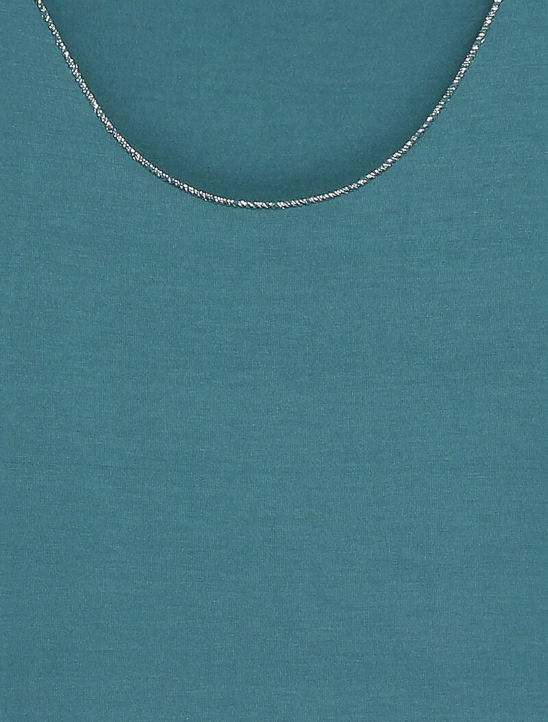 Top sans manches à détails irisés - Bleu - 3