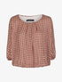 Blouse imprimé graphique coupe chauve-souris - Camel - 1