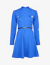 Robe patineuse courte à poches à rabats en trompe l&