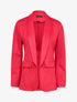 Blazer en suédine à col tailleur et poches en trompe l&