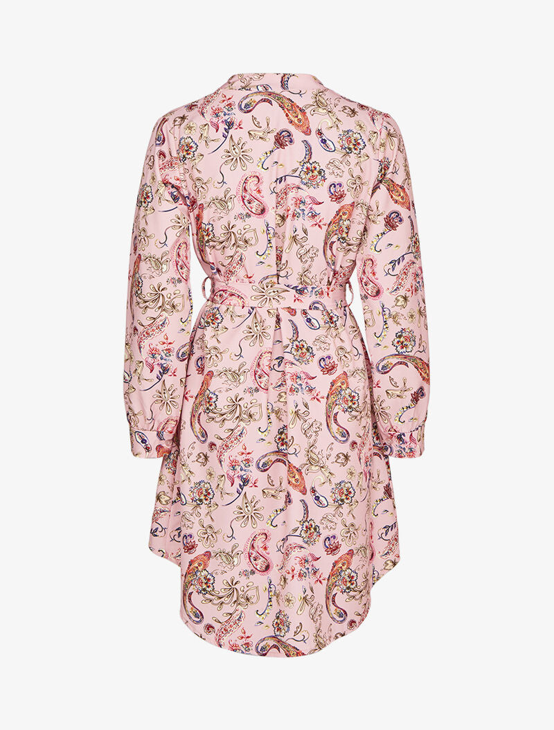 Robe asymétrique à imprimé cachemire - Rose pâle - 2