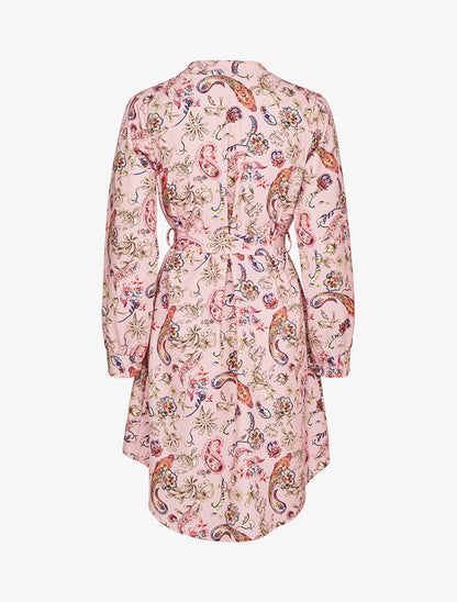 Robe asymétrique à imprimé cachemire - Rose pâle - 2