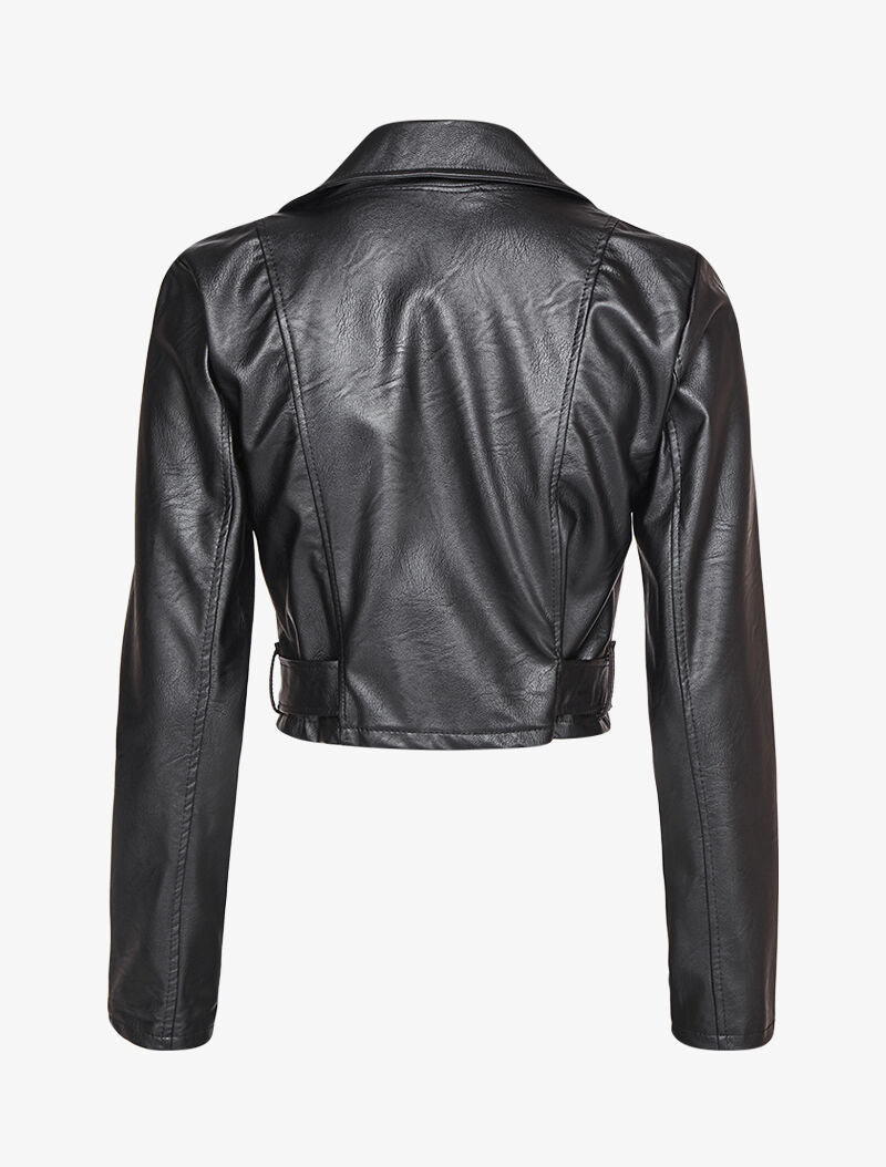 Perfecto court en simili à poches en trompe l&