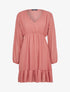Robe patineuse mi-longue volantée - Rose - 3