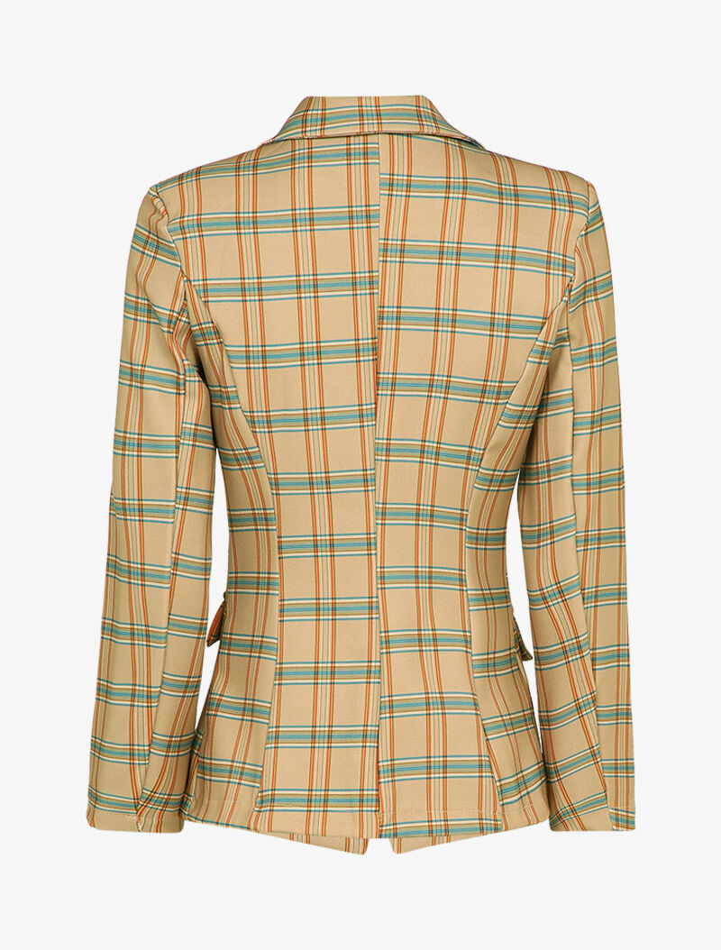 Blazer imprimé tartan - Beige - 2